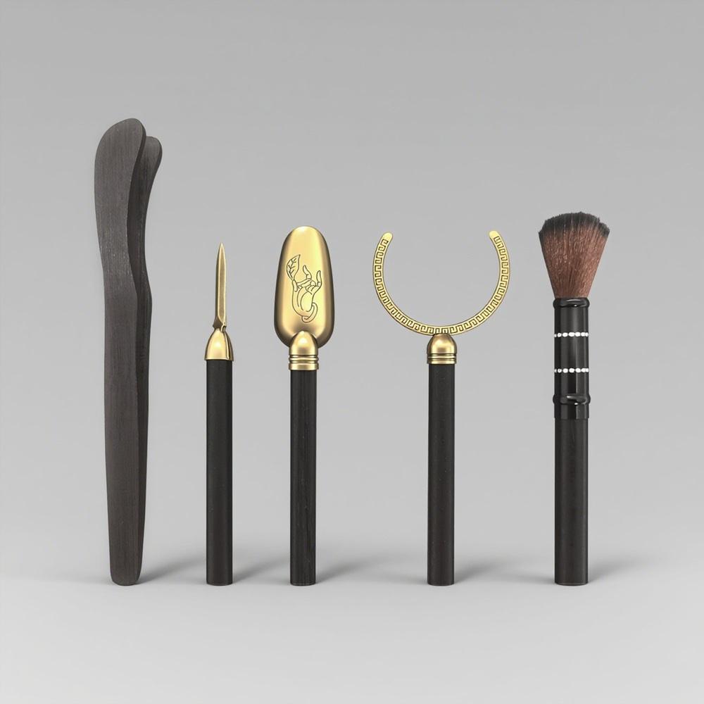 Gongfu Tea Tool Set, Six utensils for tea ceremony