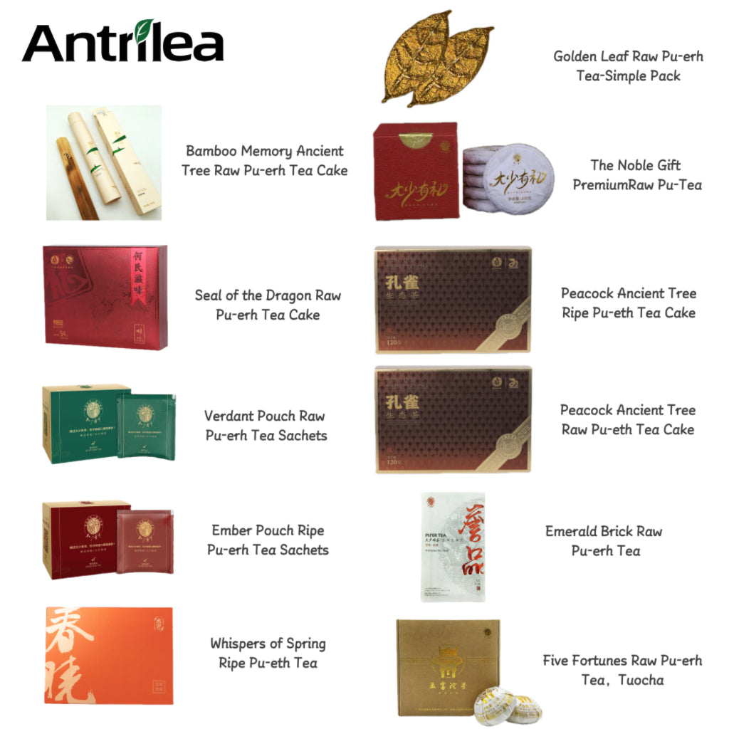 11-Piece Raw and Ripe Pu-erh Tea Simple Trial Pack, Prestige Tasting Set