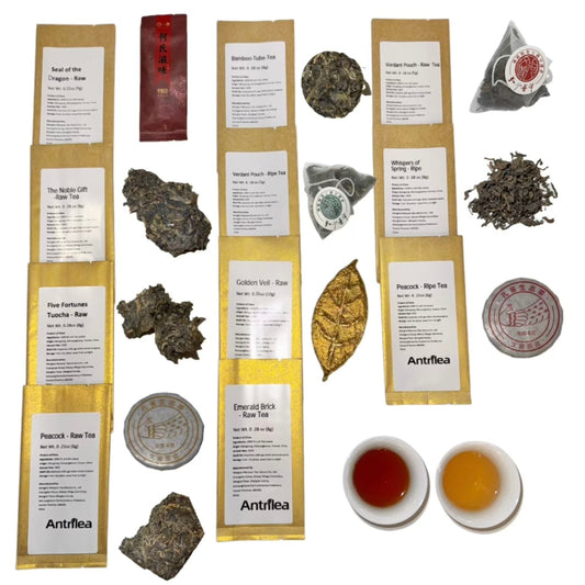Pu-erh Tea Tasting Set — 11-Piece Raw & Ripe