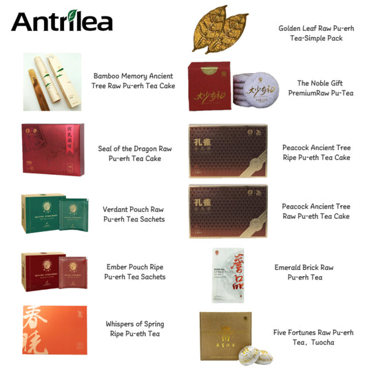 11-Piece Raw and Ripe Pu-erh Tea Simple Trial Pack, Prestige Tasting Set